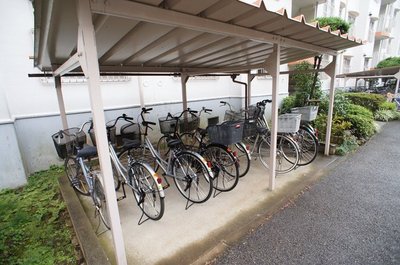 Other common areas. Bicycle parking is covered.