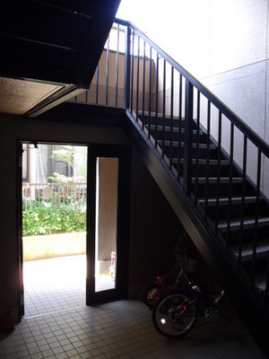 Building appearance. Staircase to the second floor