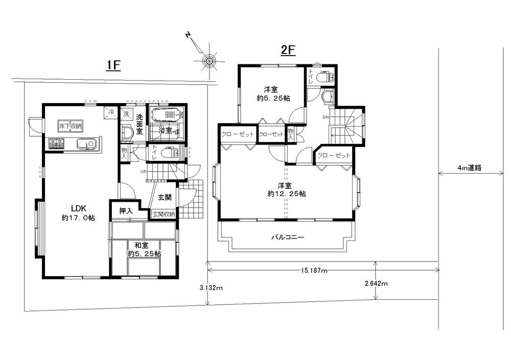 Floor plan. 22,800,000 yen, 4LDK, Land area 151.29 sq m , Building area 96.88 sq m