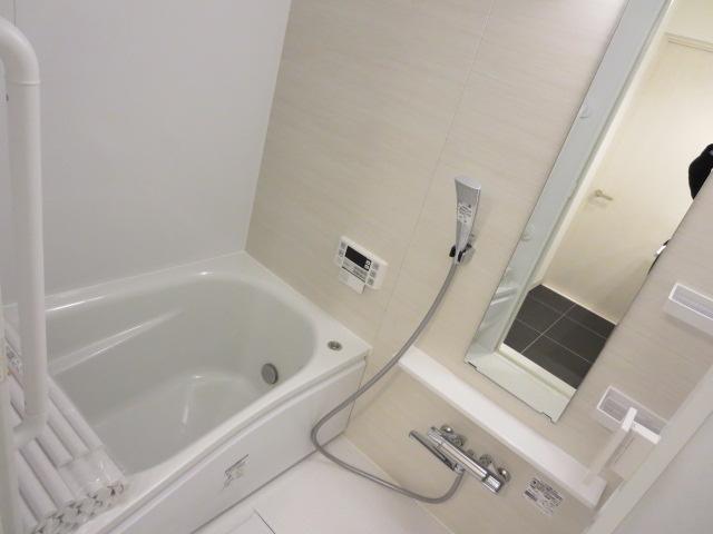 Bathroom. Reheating water heater with a bathroom.