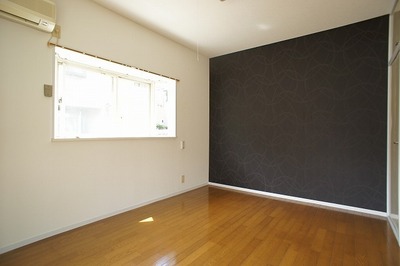 Living and room. Fashionable walls have been blackened part.