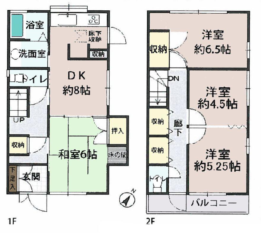Floor plan. 11.8 million yen, 4DK, Land area 87.14 sq m , Building area 87.61 sq m