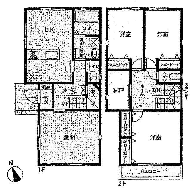 Floor plan. 33,800,000 yen, 4DK + S (storeroom), Land area 120 sq m , Building area 96.46 sq m