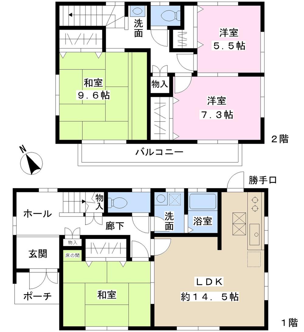 Floor plan. 14.9 million yen, 4LDK, Land area 138.17 sq m , Building area 115 sq m