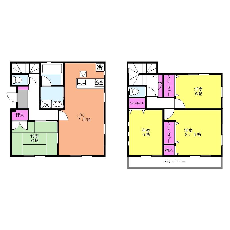 Floor plan. (1 Building), Price 20.8 million yen, 4LDK, Land area 121.87 sq m , Building area 97.6 sq m