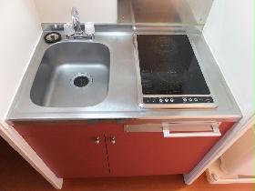 Kitchen. Operation is simple two-burner electric stove