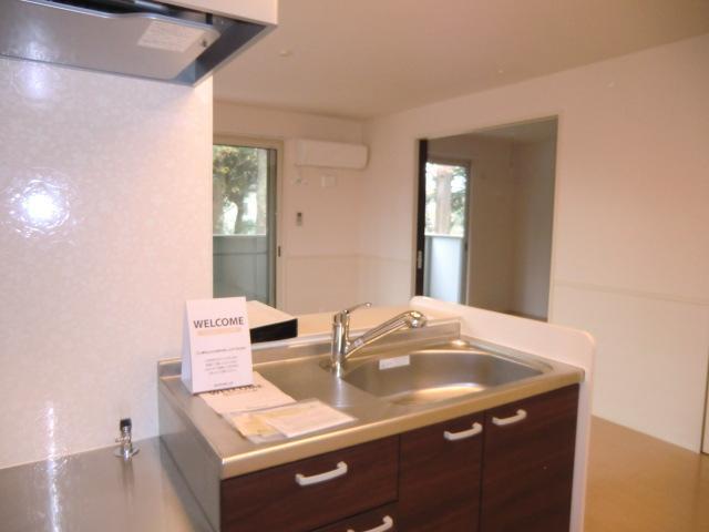 Kitchen. It is also spacious passing grade kitchen sink