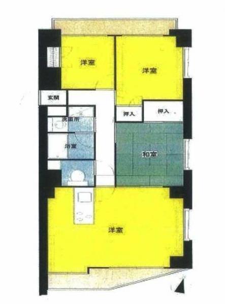 Floor plan. 3LDK, Price 8.8 million yen, Occupied area 72.85 sq m , Balcony area 7.01 sq m