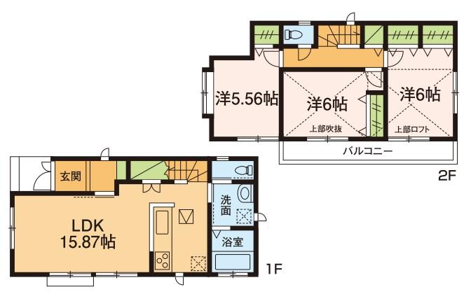 Floor plan. 38,800,000 yen, 3LDK, Land area 104.24 sq m , Building area 82.6 sq m