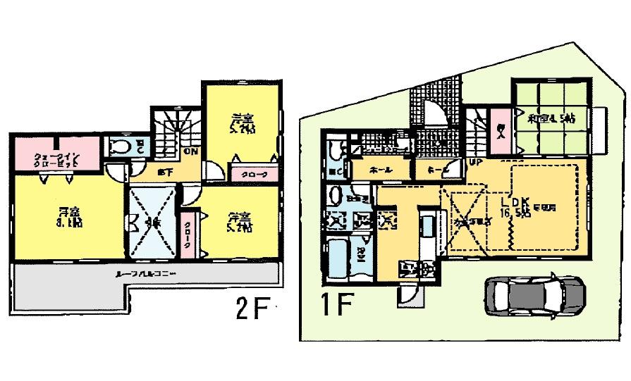 Floor plan. 26,800,000 yen, 4LDK, Land area 108.61 sq m , Building area 99.37 sq m