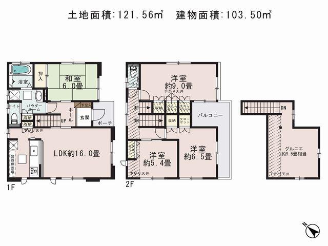 Floor plan. (10 Building), Price 29,800,000 yen, 4LDK, Land area 121.56 sq m , Building area 103.5 sq m