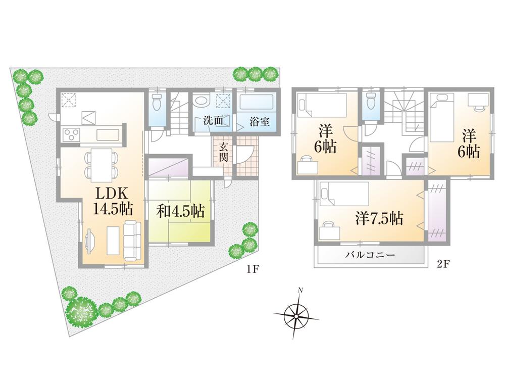 Floor plan. (1), Price 26.5 million yen, 4LDK, Land area 104.15 sq m , Building area 92.73 sq m