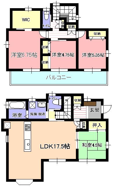 Building plan example (floor plan). Building plan example (No. 1 point) Building price about 15 million yen, Building area 1F55.58 sq m 2F43.57 sq m Total 99.15 sq m