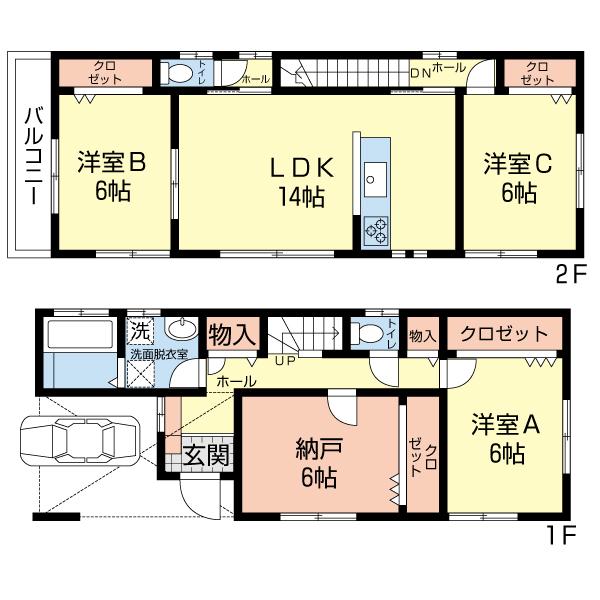 Floor plan. 23,900,000 yen, 3LDK + S (storeroom), Land area 94 sq m , Building area 98.53 sq m