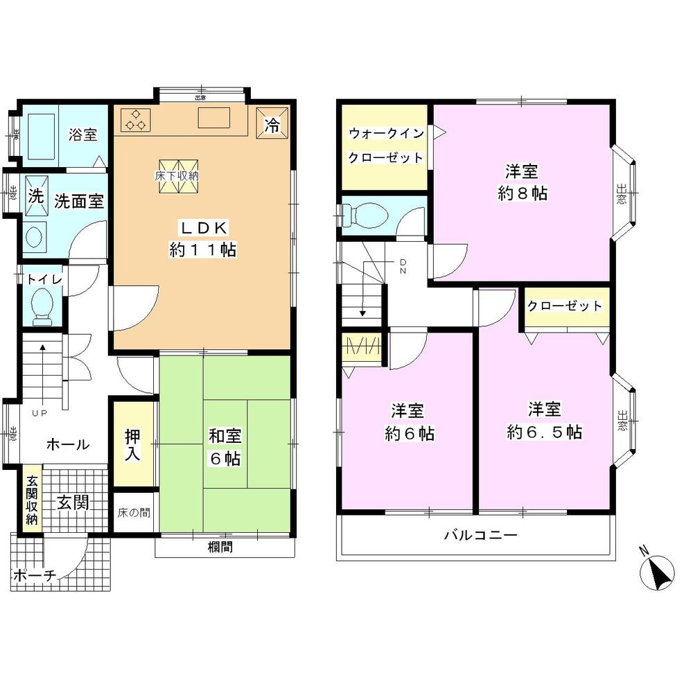 Floor plan. 22,800,000 yen, 4LDK, Land area 119.71 sq m , Building area 91.91 sq m