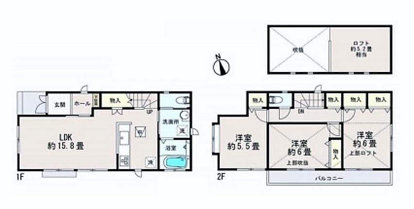 Floor plan. 38,800,000 yen, 3LDK, Land area 104.24 sq m , Building area 82.6 sq m