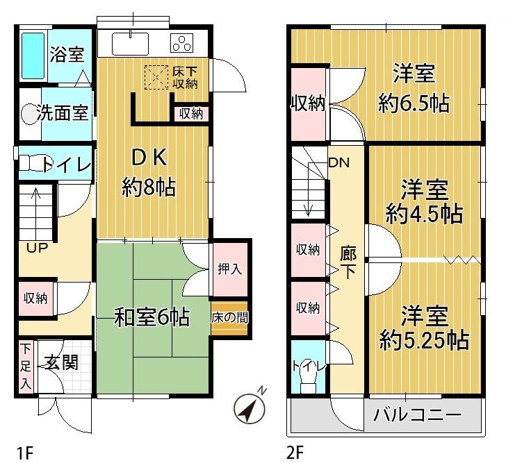 Floor plan. 11.8 million yen, 4DK, Land area 87.14 sq m , Building area 82.61 sq m