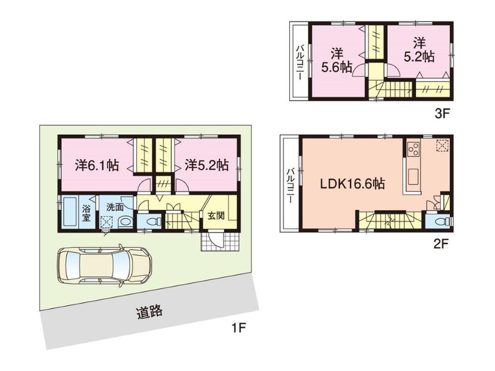 Floor plan. 33,800,000 yen, 4LDK, Land area 77.91 sq m , Building area 94.38 sq m