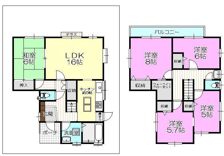 Floor plan. 31,800,000 yen, 5LDK, Land area 120.21 sq m , Building area 114.68 sq m
