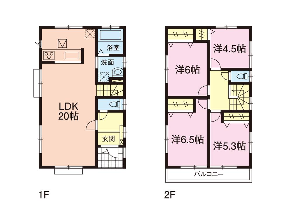 Floor plan. 24,800,000 yen, 4LDK, Land area 166.66 sq m , Building area 95.64 sq m