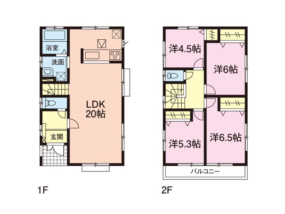 Floor plan. 24,800,000 yen, 4LDK, Land area 166.66 sq m , Building area 95.64 sq m
