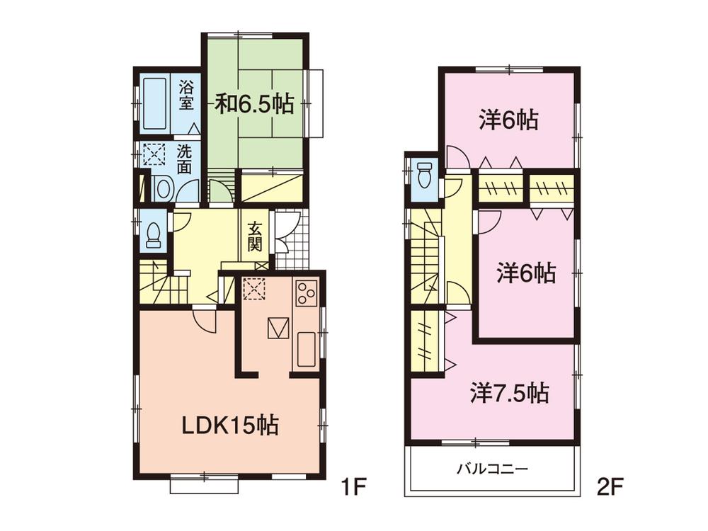 Floor plan. 24,800,000 yen, 4LDK, Land area 166.66 sq m , Building area 95.64 sq m