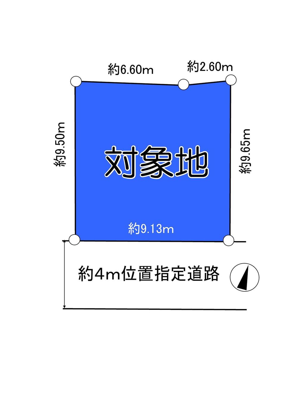 Compartment figure. Land price 7.8 million yen, Land area 85.55 sq m