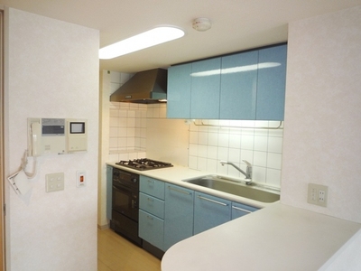 Kitchen. It will Hakadori also dishes in the three-necked stove system Kitchen