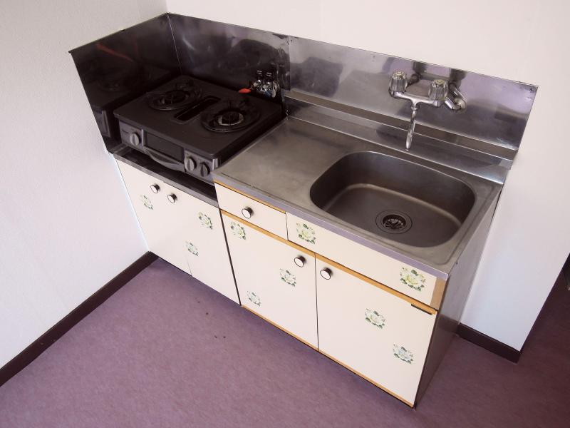 Kitchen. It comes with 2 lot gas stoves!