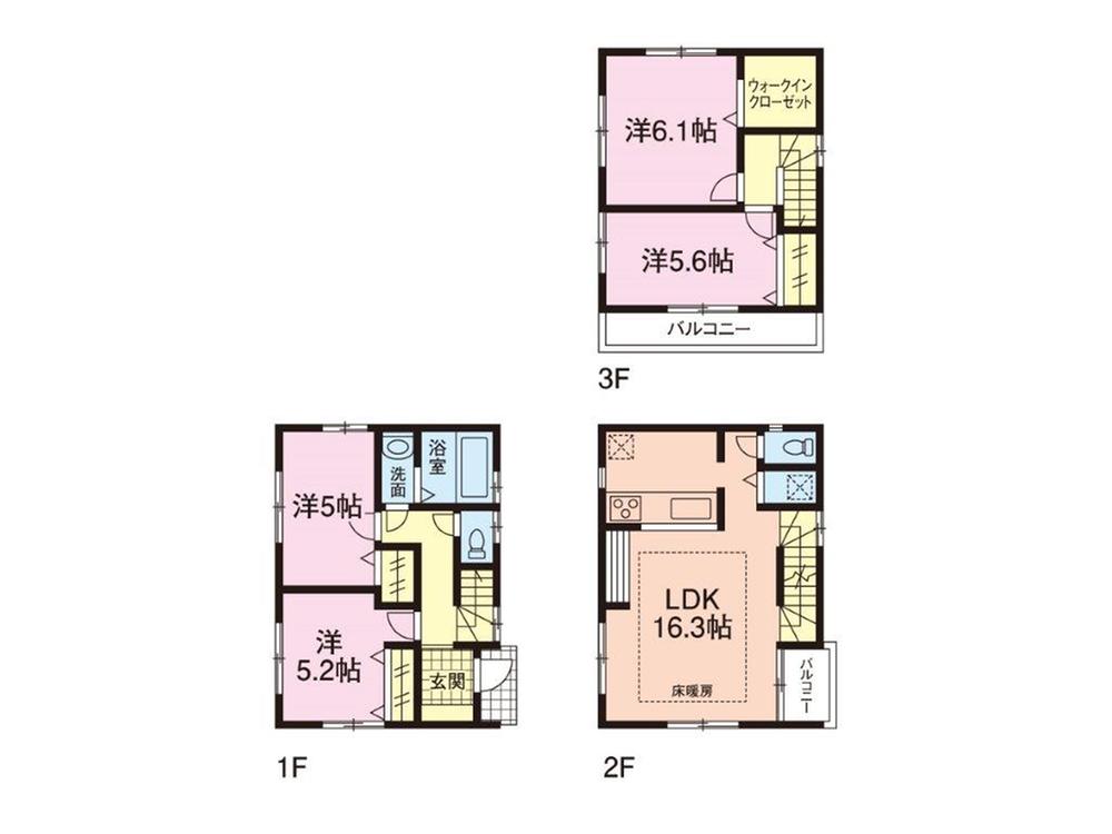 Floor plan. 34,800,000 yen, 4LDK, Land area 79.41 sq m , Building area 93.15 sq m