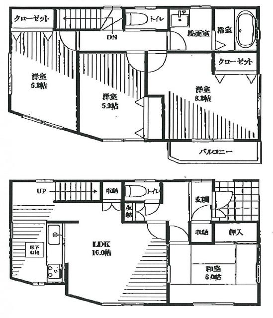 Floor plan. 33,800,000 yen, 4LDK, Land area 94.27 sq m , Building area 100.19 sq m