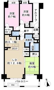 Floor plan. 3LDK, Price 23.8 million yen, Occupied area 73.03 sq m , Balcony area 10.06 sq m