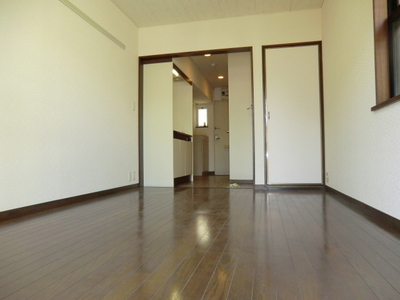 Living and room. Flooring of Western-style