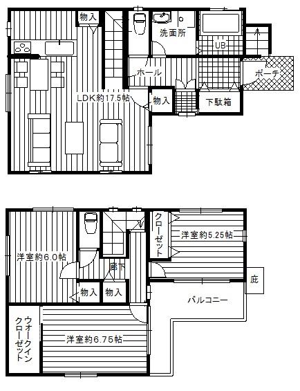 Floor plan. 37,800,000 yen, 3LDK, Land area 94.27 sq m , Building area 93.77 sq m