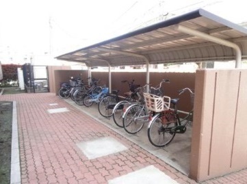 Other common areas. There bicycle parking lot