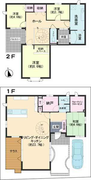 Floor plan. 35,800,000 yen, 4LDK, Land area 133.97 sq m , Building area 117.34 sq m