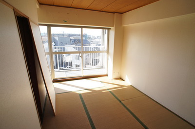 Living and room. There is a closet in the Japanese-style room.