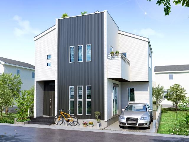 Rendering (appearance). Simple modern ・ Designer house !! day per southwest road good !! 2-wire 3-Station Available !!