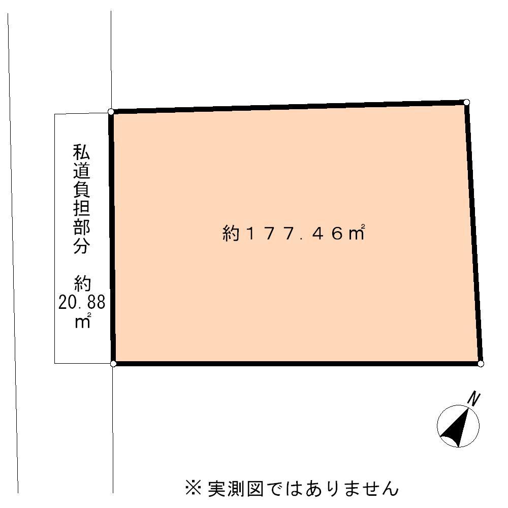 Compartment figure. Land price 16.8 million yen, Land area 177.46 sq m