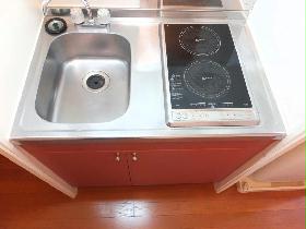 Kitchen. Operation is simple safe two-burner electric stove