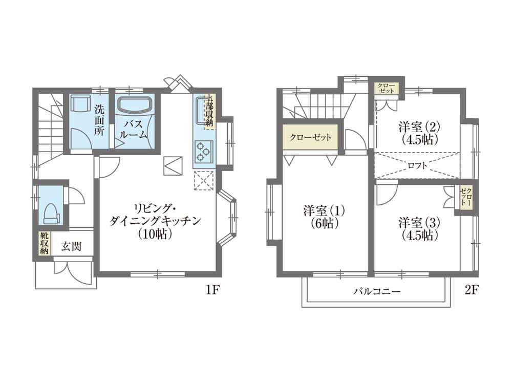 Building plan example (Perth ・ Introspection). Building plan example (A No. land) Building Price      12 million yen, Building area  59.20 sq m