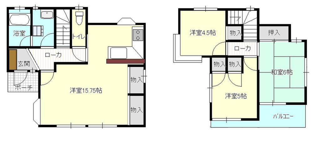 Floor plan. 12.5 million yen, 3LDK, Land area 104.79 sq m , Building area 73.69 sq m