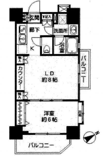 Floor plan. 1LDK, Price 21 million yen, Occupied area 40.04 sq m , Balcony area 5.21 sq m