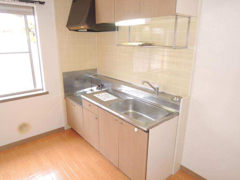 Kitchen. Two-burner gas stove installation Allowed