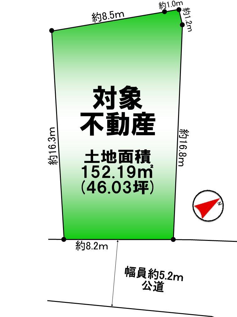 Compartment figure. Land price 47,500,000 yen, Land area 152.19 sq m