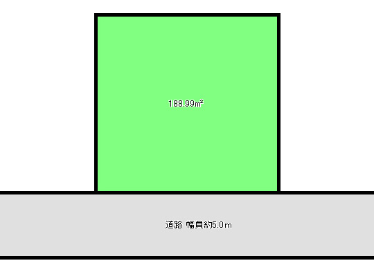 Compartment figure. Land price 25,800,000 yen, Land area 188.99 sq m