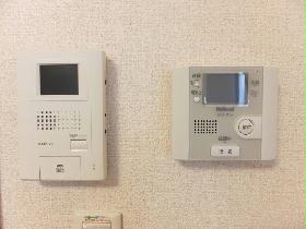 Living and room. Monitor with intercom