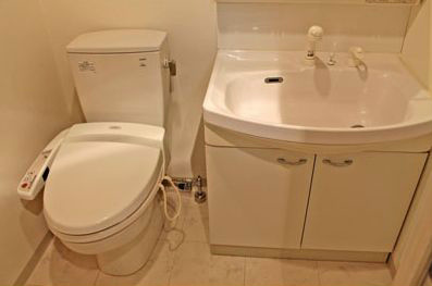 Washroom. Shampoo dresser, With washlet!