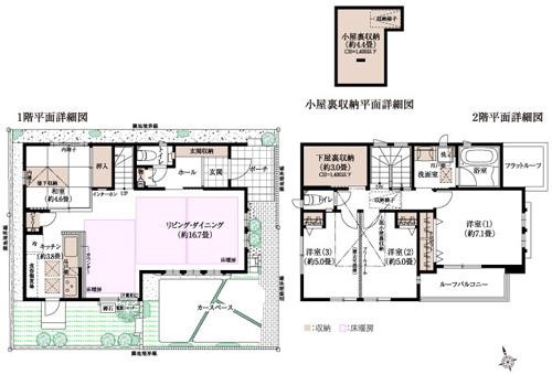 Floor plan. (33 Building), Price 47,500,000 yen (planned), 4LDK, Land area 100.02 sq m , Building area 98.07 sq m