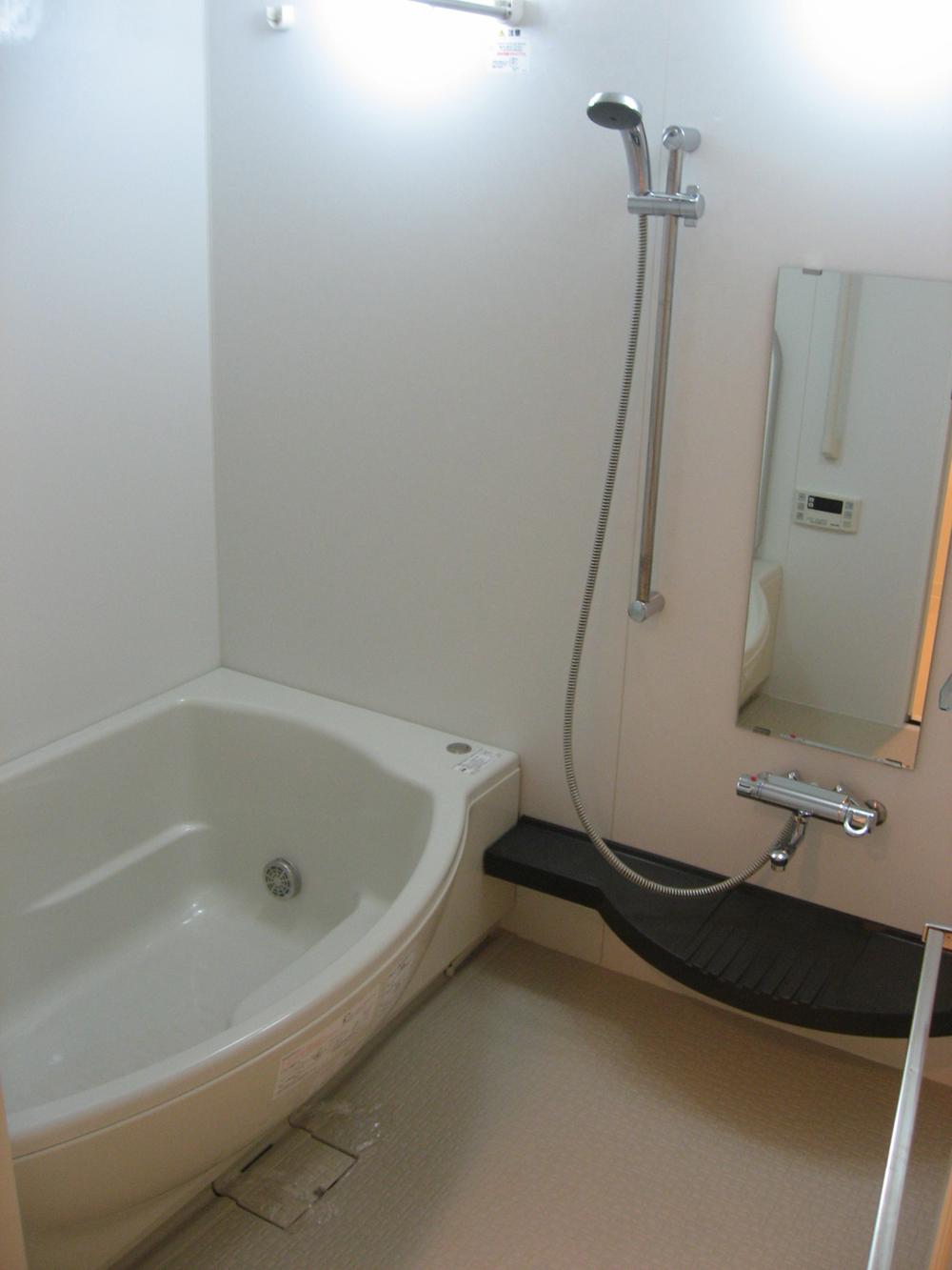 Bathroom. Mirror of the bath is a new article.